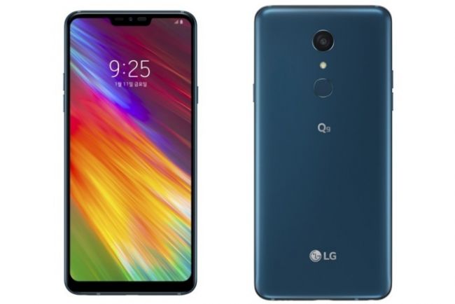 LG Q9 front back